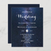 Budget Blauwe Nachtelijke Hemel Trouwkaarten Moder (Voorkant / Achterkant)