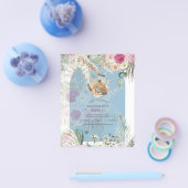 BUDGET Blauwe Roze Pampas Gras Thee Feest Shower Flyer (Enkel)