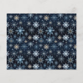 Budget Blauwe Sneeuwvlok Foto Kaart (Achterkant)