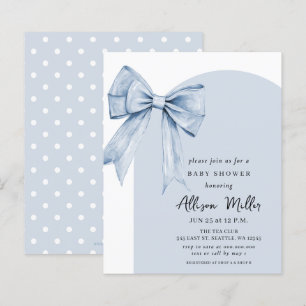 Budget Blauwe Strik Coquette Jongen Baby Shower Ui