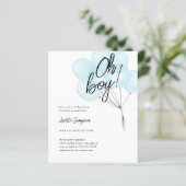 Budget blauwe Waterverf ballonnen Oh Boy Baby show (Staand voorkant)