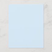 Budget Blauwe Wilde Bloemen Jongen Doop uitnodigin (Achterkant)