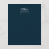 BUDGET Blauwe Zilveren Folie Glitter Quinceanera 1 Flyer (Achterkant)