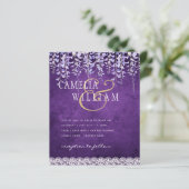 BUDGET Blauweregen Paarse Bloemen Kant Bruiloft UI (Staand voorkant)