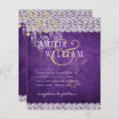 BUDGET Blauweregen Paarse Bloemen Kant Bruiloft UI (Voorkant / Achterkant)