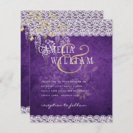 BUDGET Blauweregen Paarse Bloemen Kant Bruiloft UI