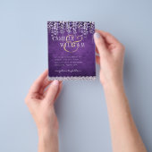 BUDGET Blauweregen Paarse Bloemen Kant Bruiloft UI Flyer (Hand)