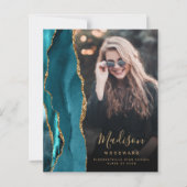 Budget Blauwgroen Agaat Photo Dark Afstudeerder Aa (Voorkant)