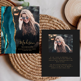 Budget Blauwgroen Agaat Photo Dark Afstudeerder Aa