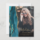 Budget Blauwgroen Agaat Photo Dark Afstudeerder Aa (Voorkant)