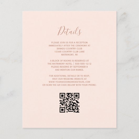 Budget Blauwgroen Agaat Roos Gold Blush QR Code We (Achterkant)