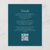 Budget Blauwgroen Blauw Monogram Krans QR Code Huw (Achterkant)