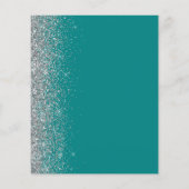 Budget Blauwgroen Blauw Zilver Glitter Edge Bruilo (Achterkant)