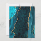 Budget Blauwgroen Blue Gold Agaat Save the Date (Achterkant)