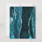 Budget Blauwgroen Blue Silver Agate Wedding (Achterkant)