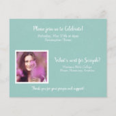 Budget Blauwgroen Christelijk Verse Afstuderen Fot (Achterkant)