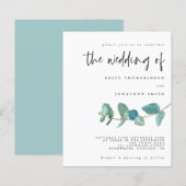 Budget Blauwgroen Eucalyptus Minimale Weddenschap (Voorkant / Achterkant)