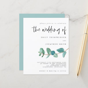 Budget Blauwgroen Eucalyptus Minimale Weddenschap