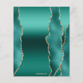 Budget Blauwgroen Gold Corporate Party-uitnodiging (Achterkant)