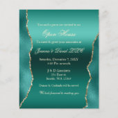 Budget Blauwgroen Gold Corporate Party-uitnodiging (Voorkant)