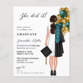 Budget Blauwgroen gouden foto Ze deed het Afstuder (Voorkant)