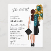 Budget Blauwgroen gouden foto Ze deed het Afstuder (Voorkant)