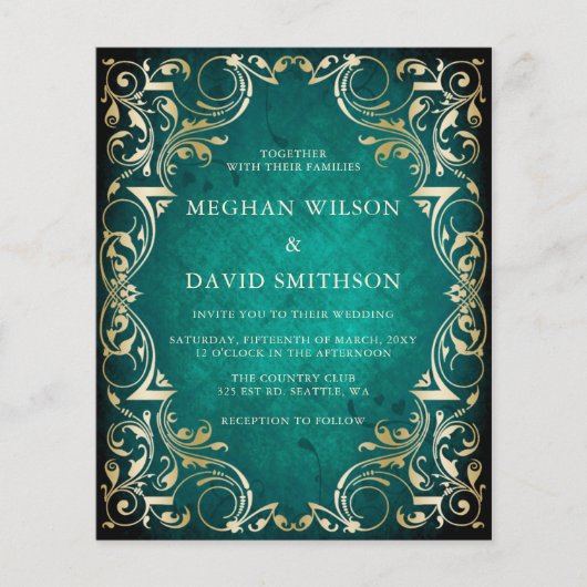 Budget Blauwgroen goudweddenschap (Voorkant)