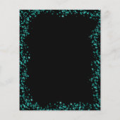 Budget Blauwgroen Groen Zwart Glitterballon Verjaa Flyer (Achterkant)