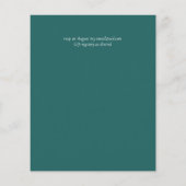 BUDGET Blauwgroen groene bruiloft uitnodigen (Achterkant)