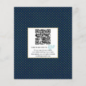 BUDGET blauwgroen marine QR code verlaat trouwuitn (Achterkant)