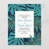 BUDGET blauwgroen marine QR code verlaat trouwuitn (Voorkant)