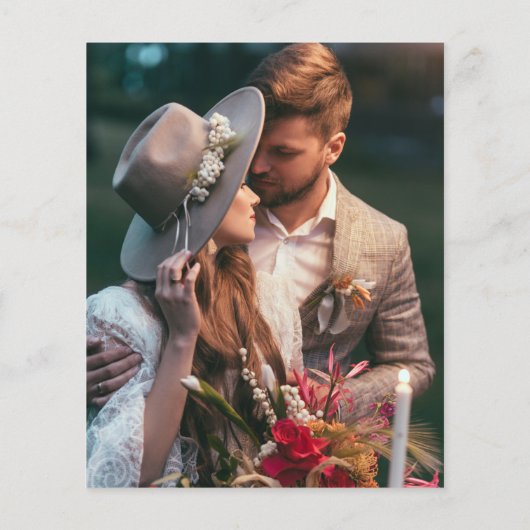 Budget Blauwgroen Mist Florals Foto Love Bedankt W (Achterkant)