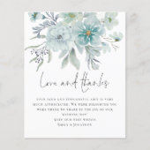 Budget Blauwgroen Mist Florals Foto Love Bedankt W (Voorkant)