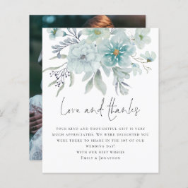 Budget Blauwgroen Mist Florals Foto Love Bedankt W