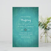 BUDGET Blauwgroen Mystique Wedding Invite (Staand voorkant)