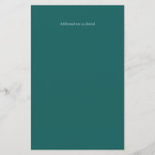 BUDGET Blauwgroen Mystique Wedding Invite (Achterkant)