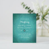 BUDGET Blauwgroen Mystique Wedding Invite (Staand voorkant)