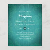 BUDGET Blauwgroen Mystique Wedding Invite (Voorkant)