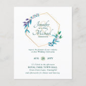 BUDGET Blauwgroen Paarse goudweddenschappen (Voorkant)