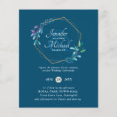 BUDGET Blauwgroen Paarse goudweddenschappen (Voorkant)