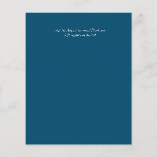 BUDGET Blauwgroen Paarse goudweddenschappen (Achterkant)