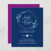 BUDGET Blauwgroen Paarse goudweddenschappen (Voorkant / Achterkant)