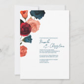 Budget Blauwgroen, Red, Sangria Rozen Weddenschap Kaart (Voorkant)