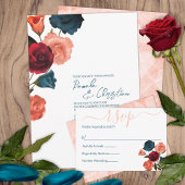 Budget Blauwgroen, Red, Sangria Rozen Weddenschap Kaart