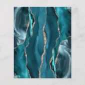 Budget Blauwgroen Roos Gold Agate Blush Wedding Me (Achterkant)