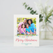 Budget Blauwgroen Roze kerstlampje (Staand voorkant)