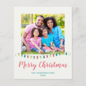 Budget Blauwgroen Roze kerstlampje (Voorkant)