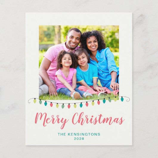 Budget Blauwgroen Roze kerstlampje (Voorkant)