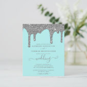 Budget Blauwgroen Silver Glitter Strijdt Buwen Uit (Staand voorkant)