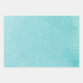 BUDGET Blauwgroen Waterverf Beach Ocean Wedding Inpakpapier Vel (Voorkant 2)